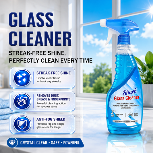 Shael Glass Cleaner Spray 500ml (Pack of 2) – Streak-Free Shine & Powerful Stain Remover – ₹80/bottle