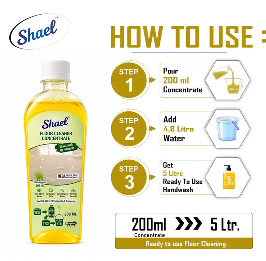 Floor Cleaner Concentrate Lemon Grass 200ml – Makes 5 Litres – Multi-Surface Floor Cleaner for Tile, Marble & Wood