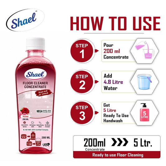 Shael Rose Floor Cleaner Concentrate 200ml | Makes 5 Litres Ready-to-Use