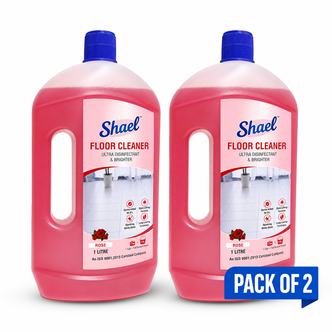 Shael Rose Floor Cleaner 1 Litre (Pack of 2) | Floral Fresh Shine & Disinfectant Floor Cleaner – ₹77.5/bottle