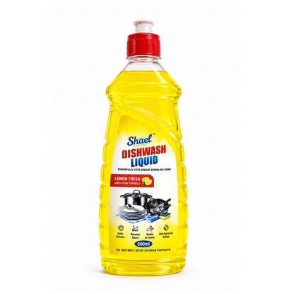 Shael Lemon Fresh Dishwash Liquid – Powerful Grease Cutting (500ML)
