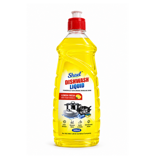 Shael Lemon Fresh Dishwash Liquid – Powerful Grease Cutting (500ML)