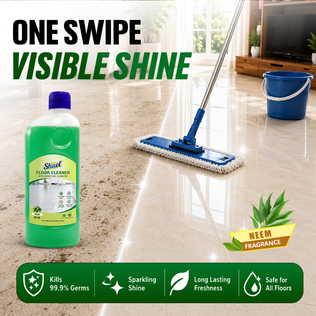 Shael Neem Floor Cleaner 500ML (Pack of 2) | Floral Fresh Shine & Disinfectant Floor Cleaner – ₹67.5/bottle
