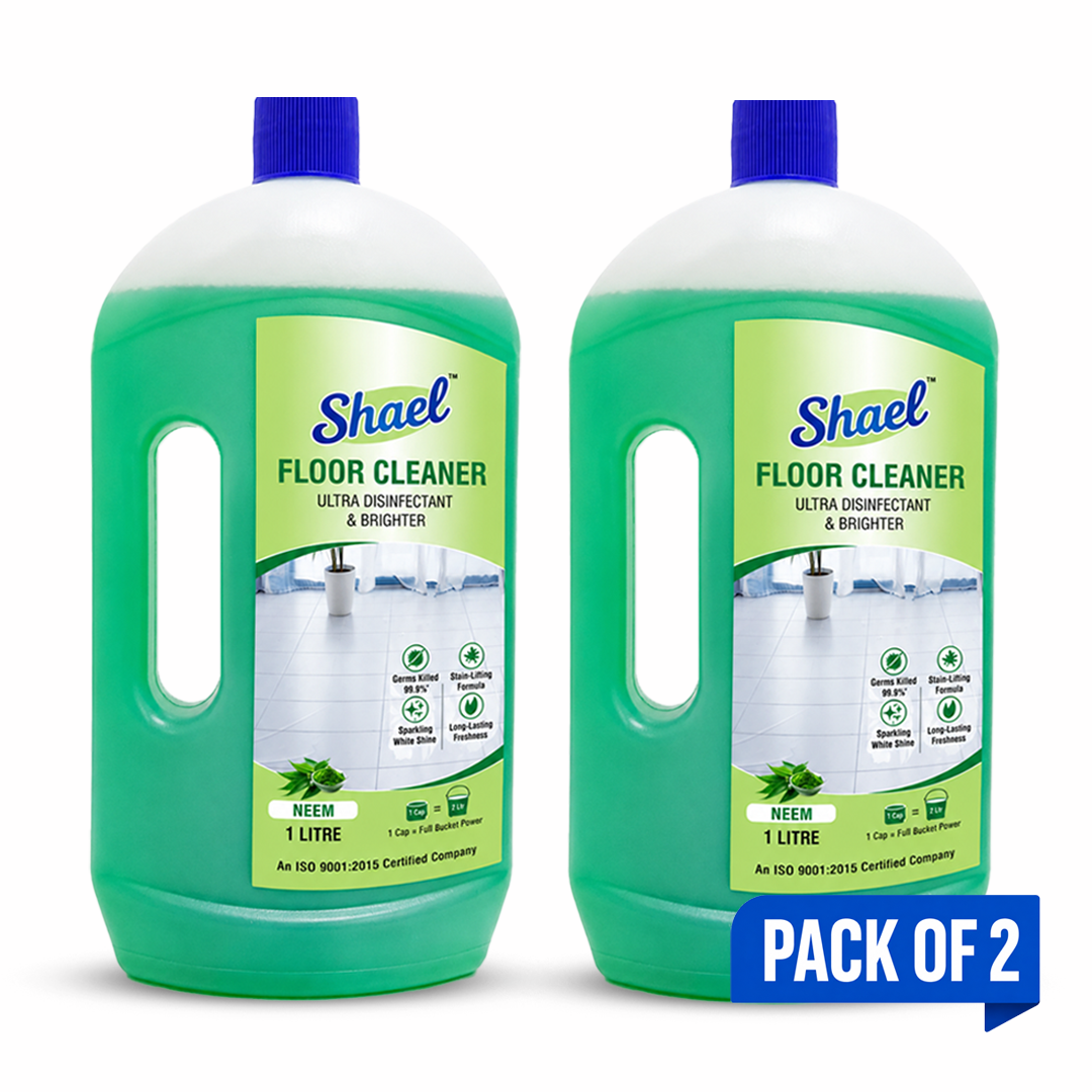 Shael Neem Floor Cleaner 1 Litre (Pack of 2) | Floral Fresh Shine & Disinfectant Floor Cleaner – ₹77.5/bottle