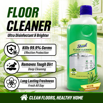 Shael Neem Floor Cleaner 500ML (Pack of 2) | Floral Fresh Shine & Disinfectant Floor Cleaner – ₹67.5/bottle