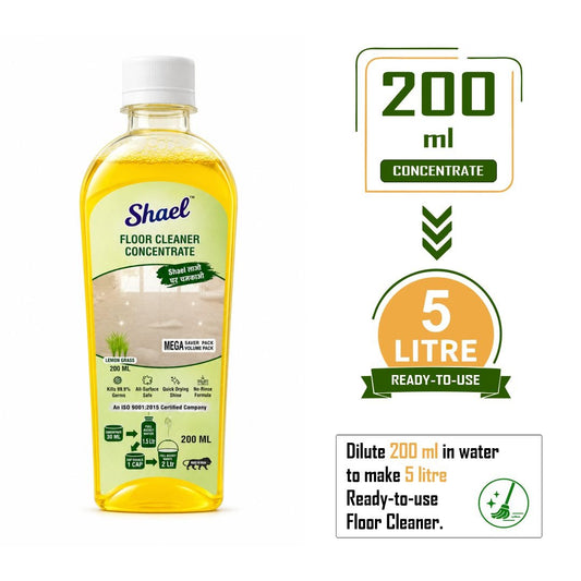 Floor Cleaner Concentrate Lemon Grass 200ml – Makes 5 Litres – Multi-Surface Floor Cleaner for Tile, Marble & Wood
