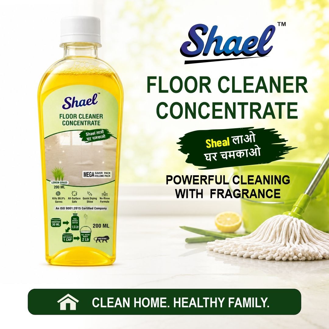 Floor Cleaner Concentrate Lemon Grass 200ml – Makes 5 Litres – Multi-Surface Floor Cleaner for Tile, Marble & Wood