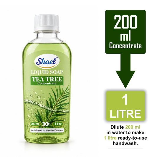 Shael Tea Tree Liquid Soap Concentrate (200 ml) | Makes 1 Litre Ready-to-Use Handwash