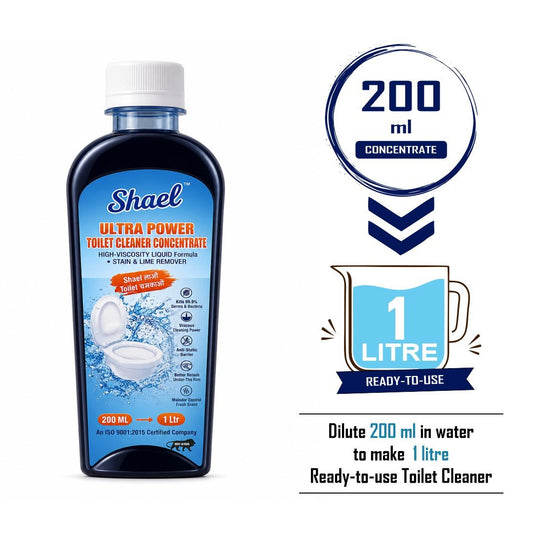 Toilet Cleaner Concentrate 200ml Makes 1 Litre | Powerful Disinfectant Toilet Bowl Cleaner | Removes Hard Water Stains, Limescale & Odour | Fresh Fragrance