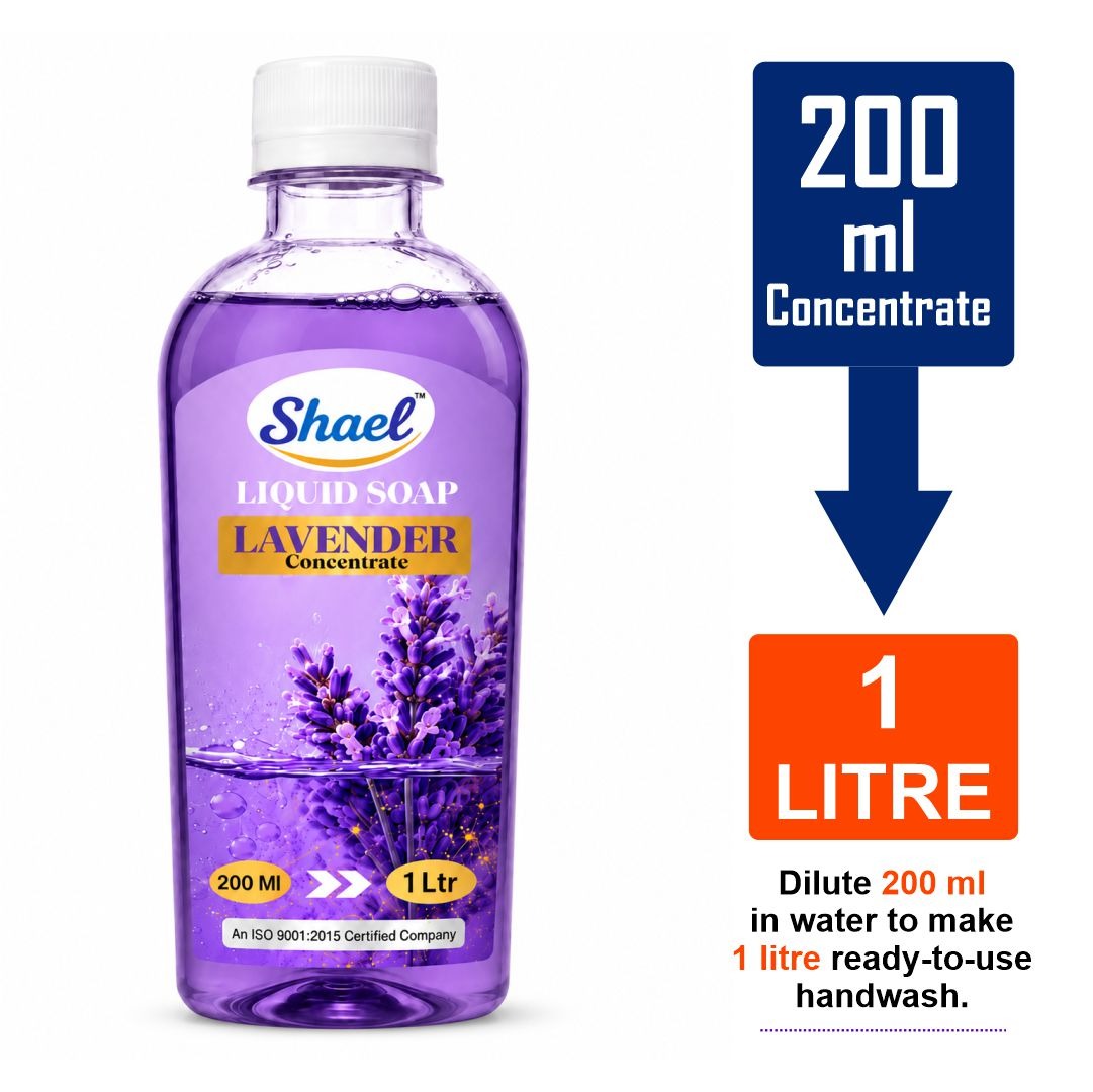 Shael Lavender Liquid Soap Concentrate (200 ml) | Rich Foaming Formula | Makes 1 Litre Ready-to-Use Handwash